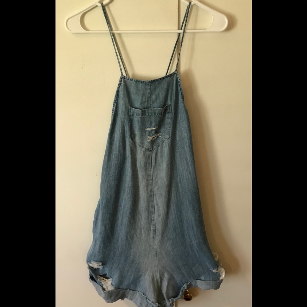 Distressed Denim Size small Romper by Beach Riot
